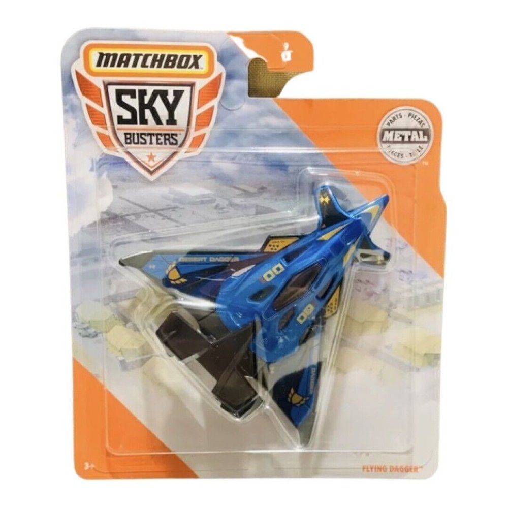 2019 Matchbox Sky Busters® Flying Dagger™ BLUE / WHITE / ORANGE / MOC 9/13